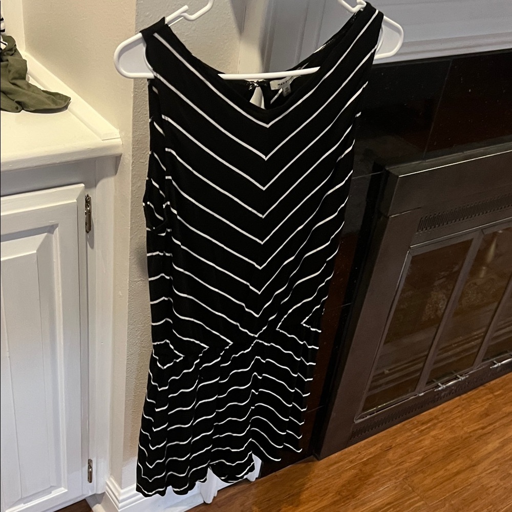 Black and White Striped romper